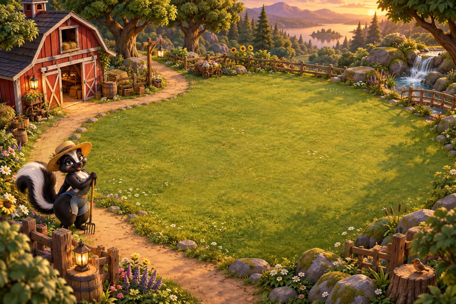 Existing SkunkFarmers environment artwork.