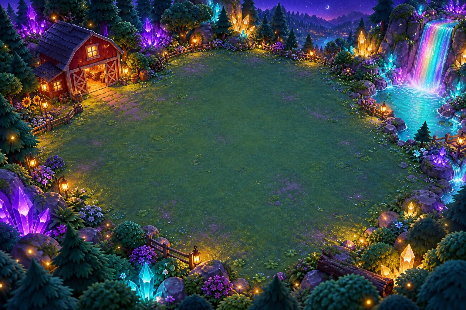 Existing SkunkFarmers environment artwork; illustrative game background, not a gameplay screenshot.